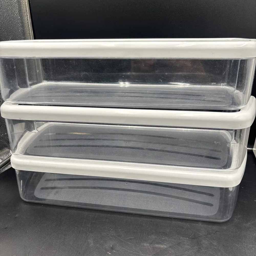 (3) Door Shelf Bin OEM Whirlpool Refrigerator W10321304 Kenmore WPW10431304 GUC